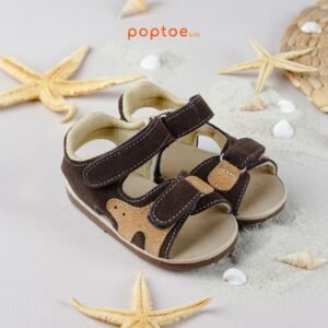 Poptoe Sand - Brown / Khaki Leather | Sepatu Anak / Bayi