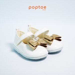 Poptoe Sparkle - White / Gold | Sepatu Anak Bayi Prewalker